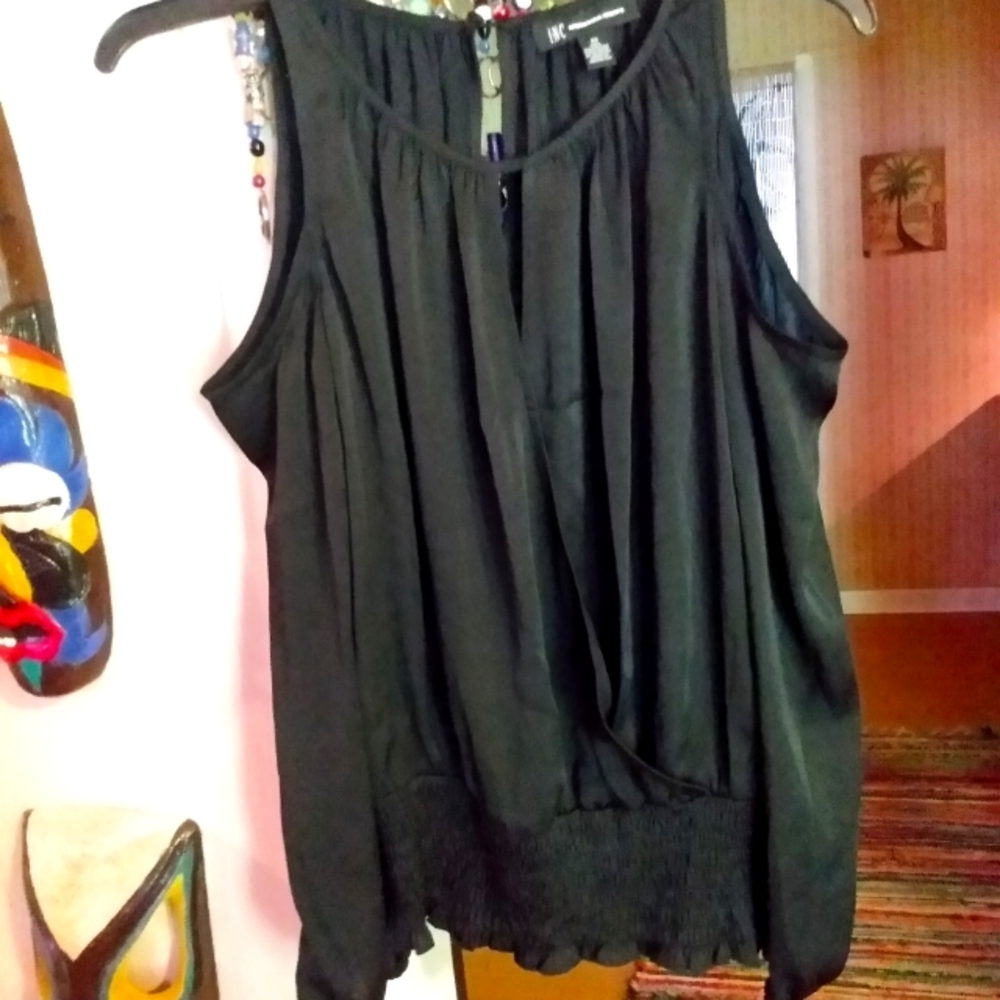 INC. Smocked cut out Top